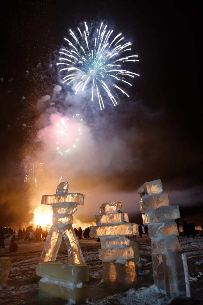 Inuik Sunrise Festival Fireworks. Photo Weronica Murray